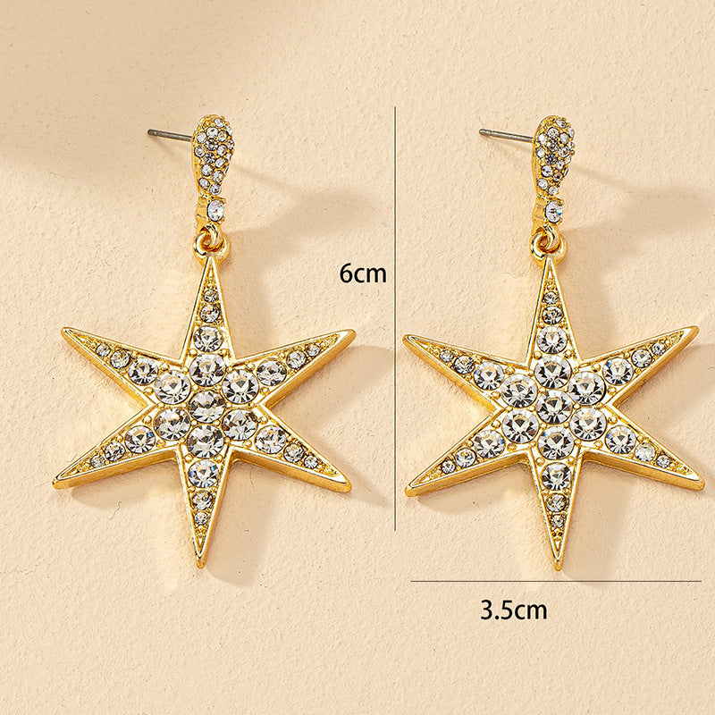 Six point star earrings outlet