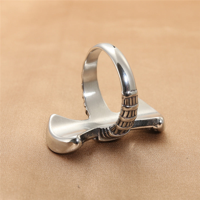 Viking Musical Instrument Ring - Personalized Titanium Steel Accessory for Men