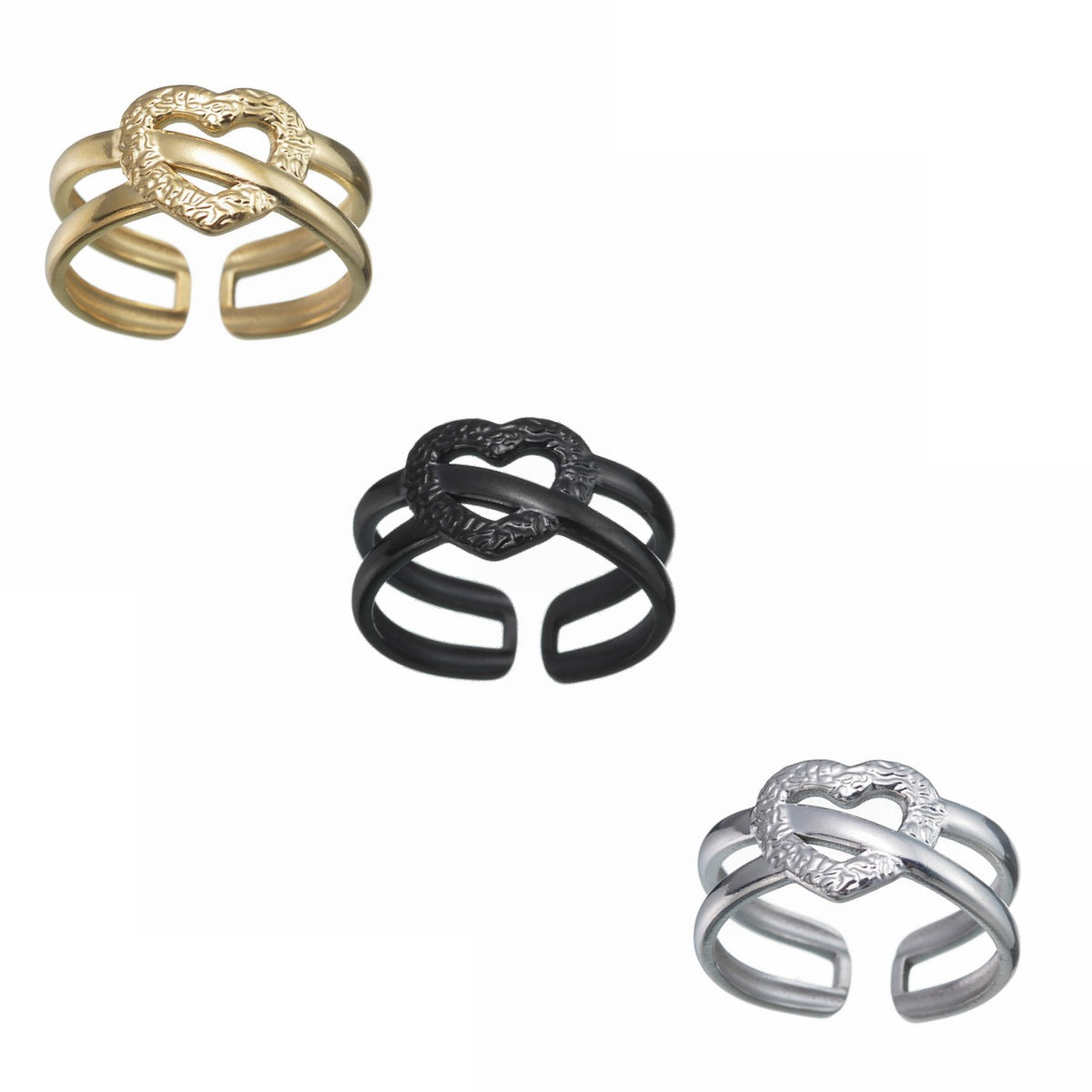 Chic Titanium Steel Ring with Cross-Cultural Charm and Adjustable Fit