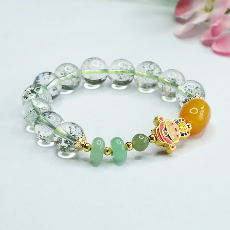 Prosperity Infused Yellow Chalcedony Crystal Bracelet with Wealth Attraction