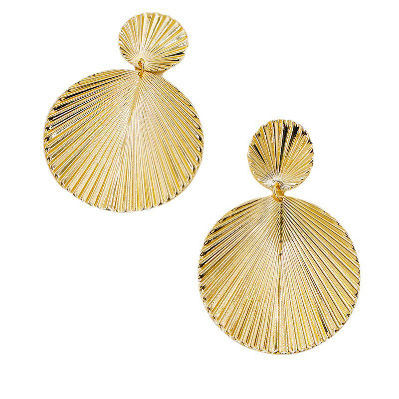 Exaggerated Metal Texture Earrings from Vienna Verve Collection