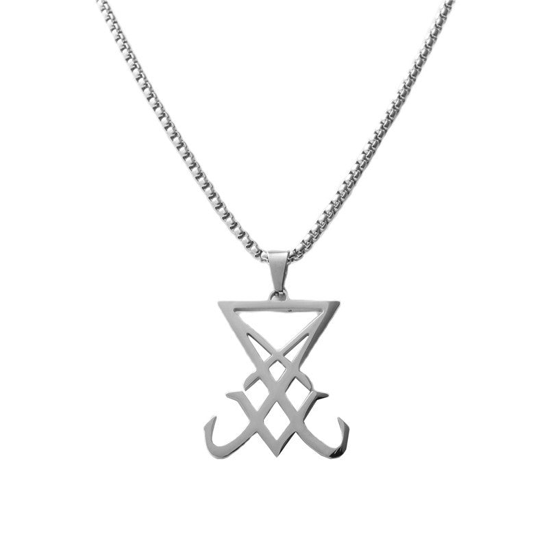 Personalized Retro Titanium Steel Hollow Pendant Necklace for Men and Women