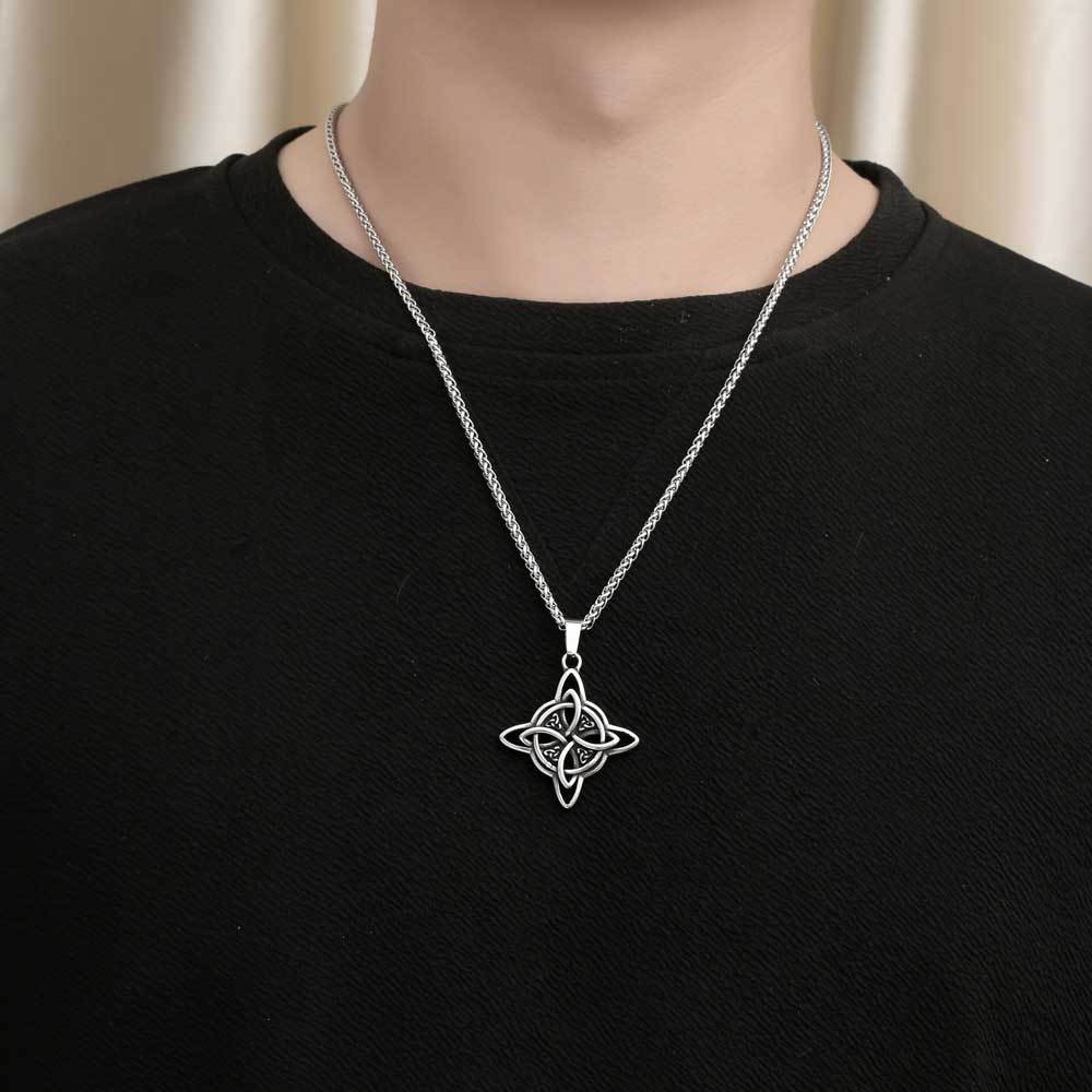 Cultural Heritage Chinese Knot Pendant Necklace for Men - Stylish and Unique Accessory