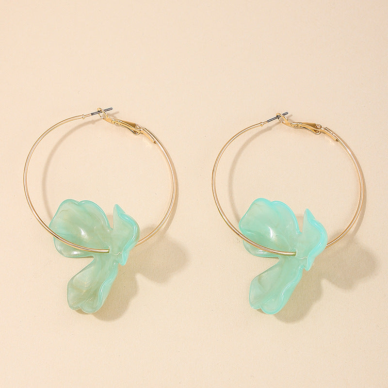 Fairy Garden Acrylic Flower Statement Earrings for Women