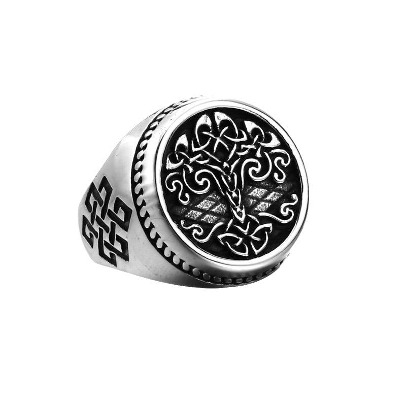 Retro Viking Tree of Life Ring for Men - Hot Sale Stainless Steel and Titanium Steel Design