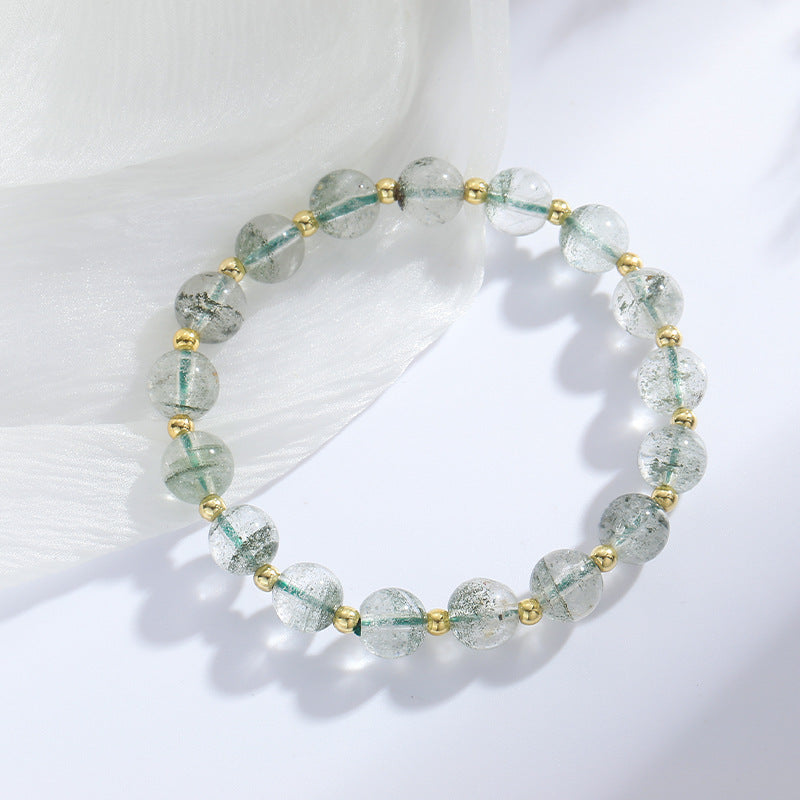 Elegant Green Crystal Bracelet - Sterling Silver Women's Fashion Accessory