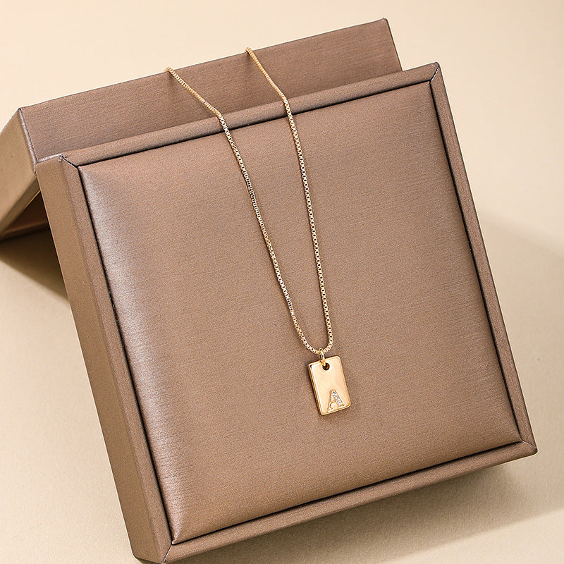 Summer Glow Square Pendant Necklace for Women - Elegant Metal Jewelry Piece from Planderful's Vienna Verve Collection