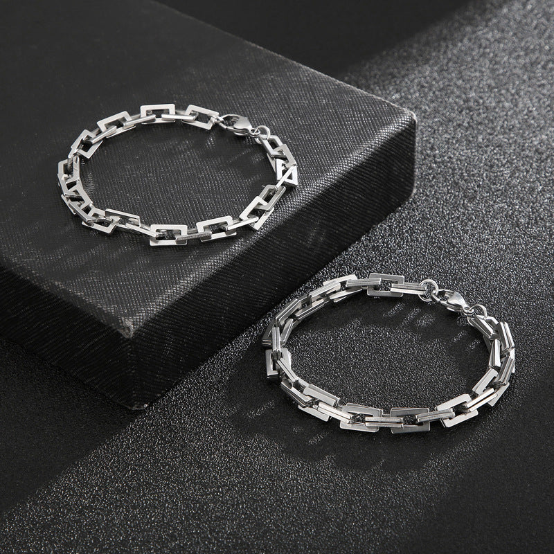 Titanium Steel Rock Hip Hop Blade Chain Bracelet for Men - Wholesale Trendy Accessory