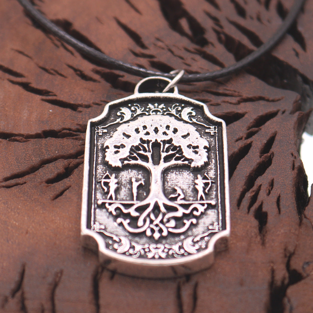 Archangel Knight Pendant with Tree of Life Necklace - Retro Men's Accessories