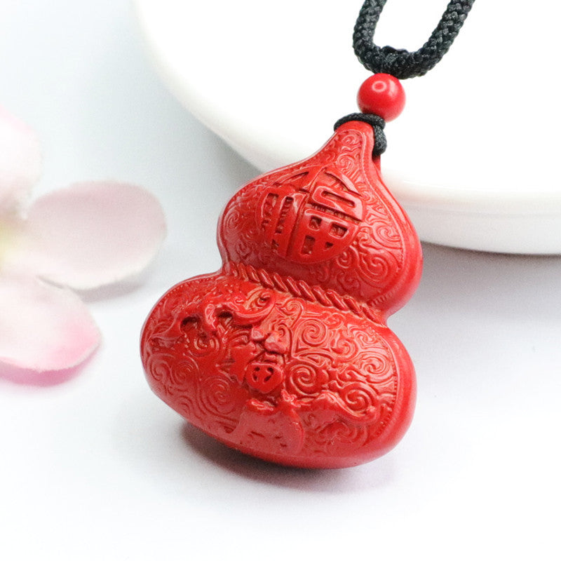 Cinnabar Fortune's Favor Silver Pendant