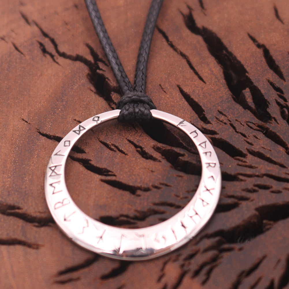 Nordic Viking Rune Stainless Steel Necklace for Men from Planderful Collection