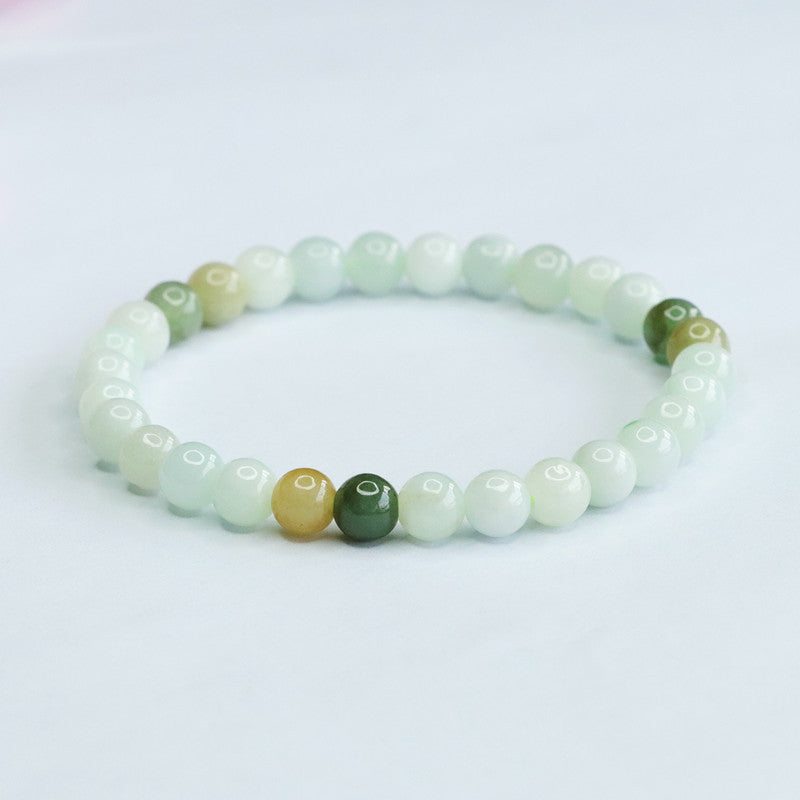 Myanmar A Goods Jade Sterling Silver Bracelet