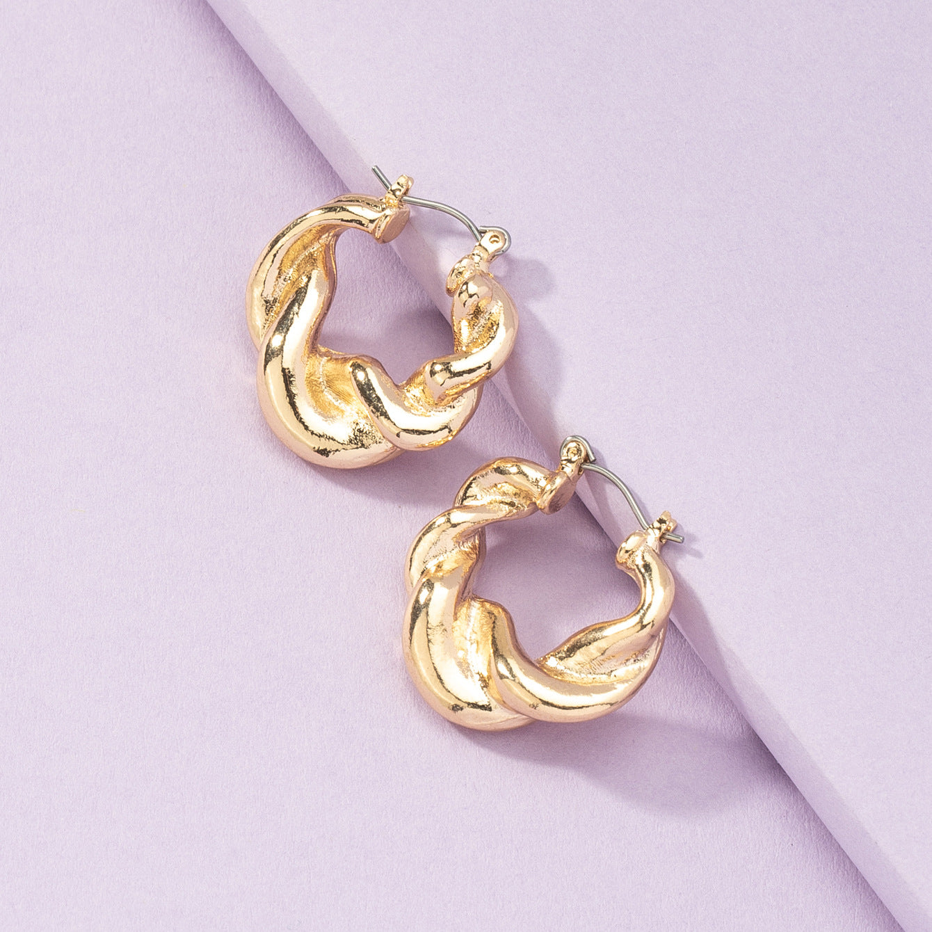 Metallic Glam Retro Earrings - Vienna Verve Collection