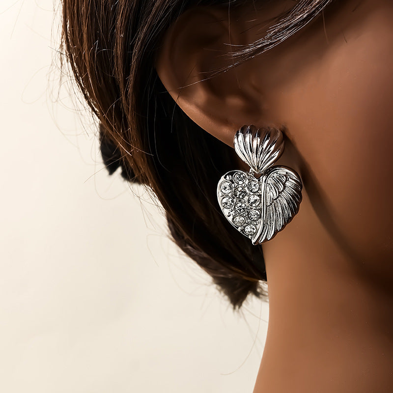 Heart Shaped Metal Earrings - Vienna Verve Collection