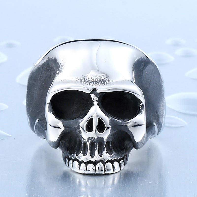 Titanium Steel Men's Skull Ring - Wholesale European & American Jewelry Supply for AliExpress and Amazon