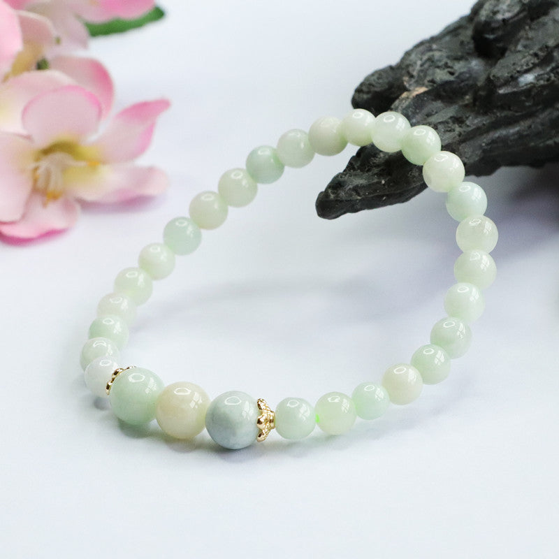 Three Lives Jade Bracelet with Sterling Silver Needle