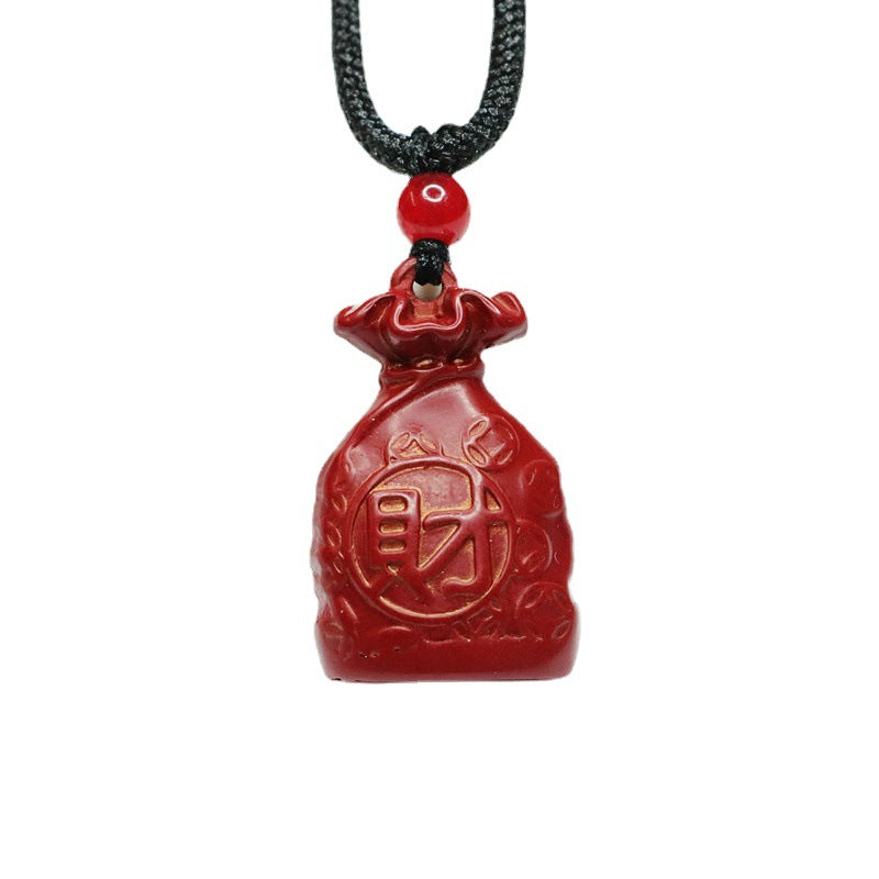 Fortune's Favor Cinnabar Stone Necklace