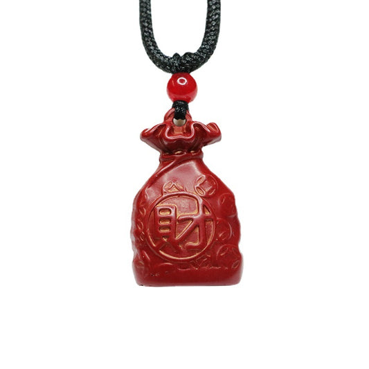 Fortune's Favor Cinnabar Stone Necklace