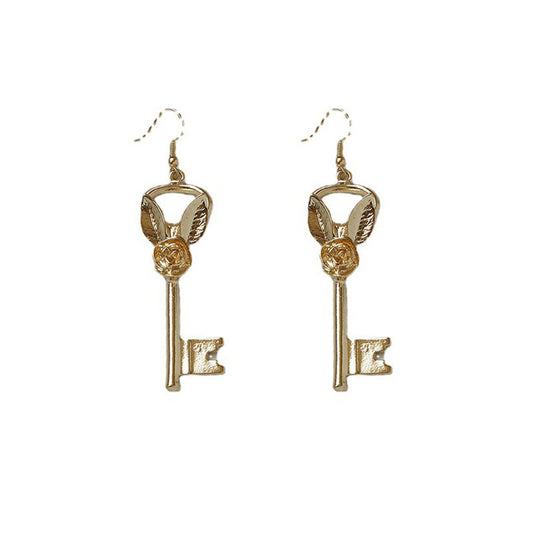 Rose Key Exaggerated Earrings - Vienna Verve Collection