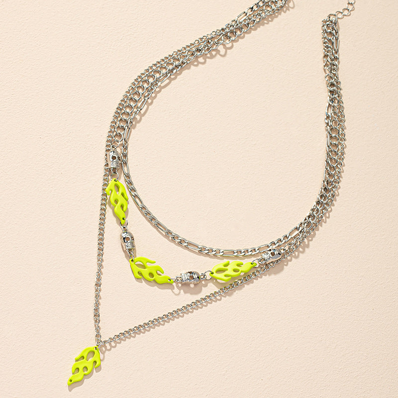 Fiery Three-Layer Necklaces and Custom Chains in Europe and America