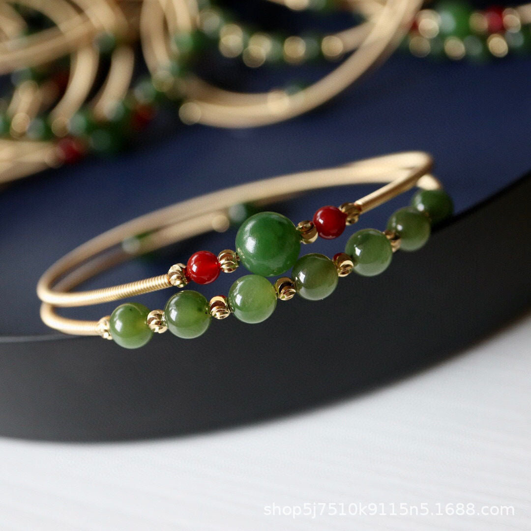 Fortune's Favor Sterling Silver Jade Bracelet