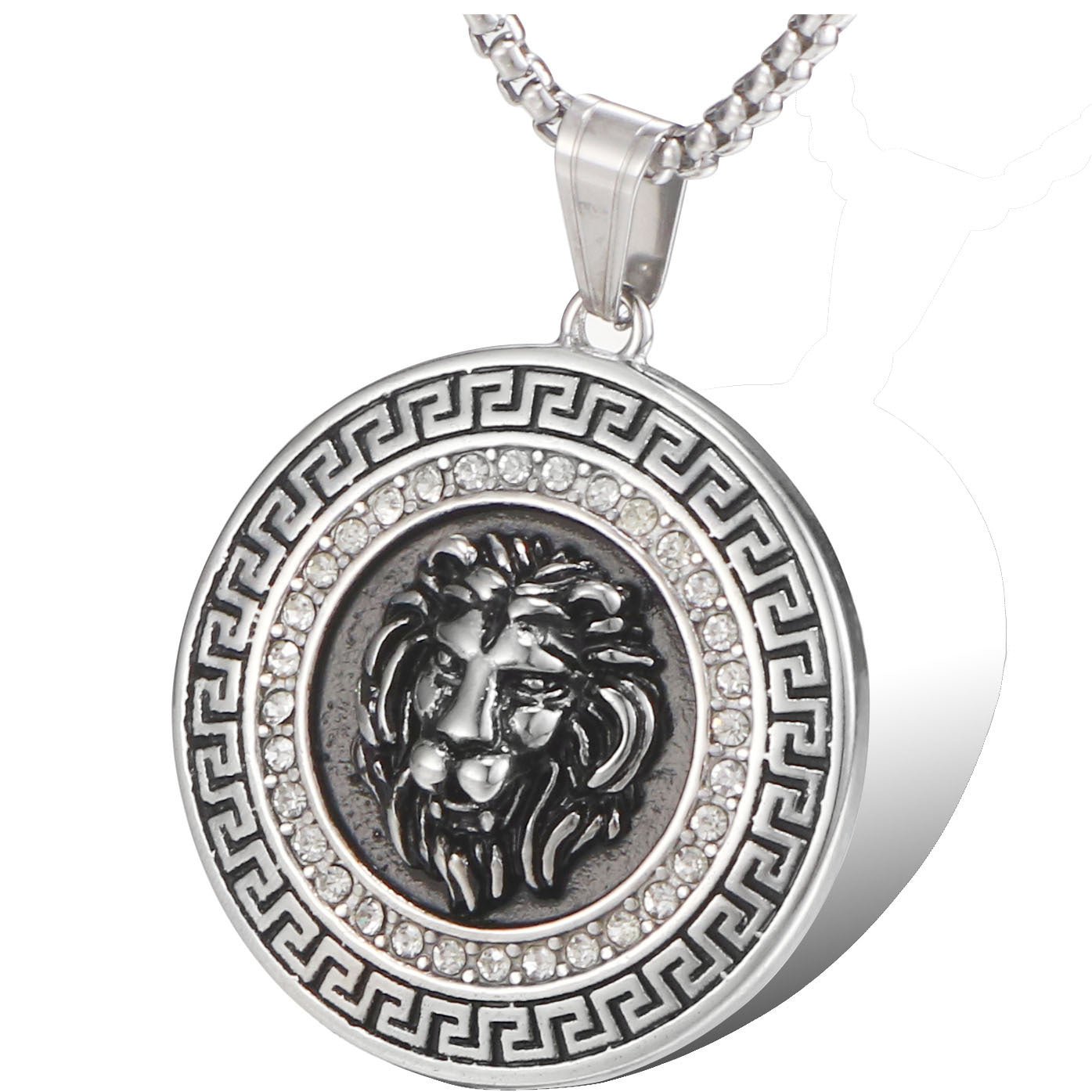 Titanium Steel Lion Head Pendant for Men - Vintage European and American Fashion Jewelry