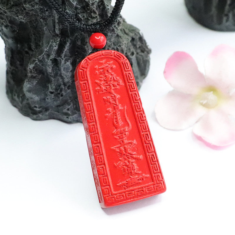 Cinnabar Five Thunder Orders Safe Pendant