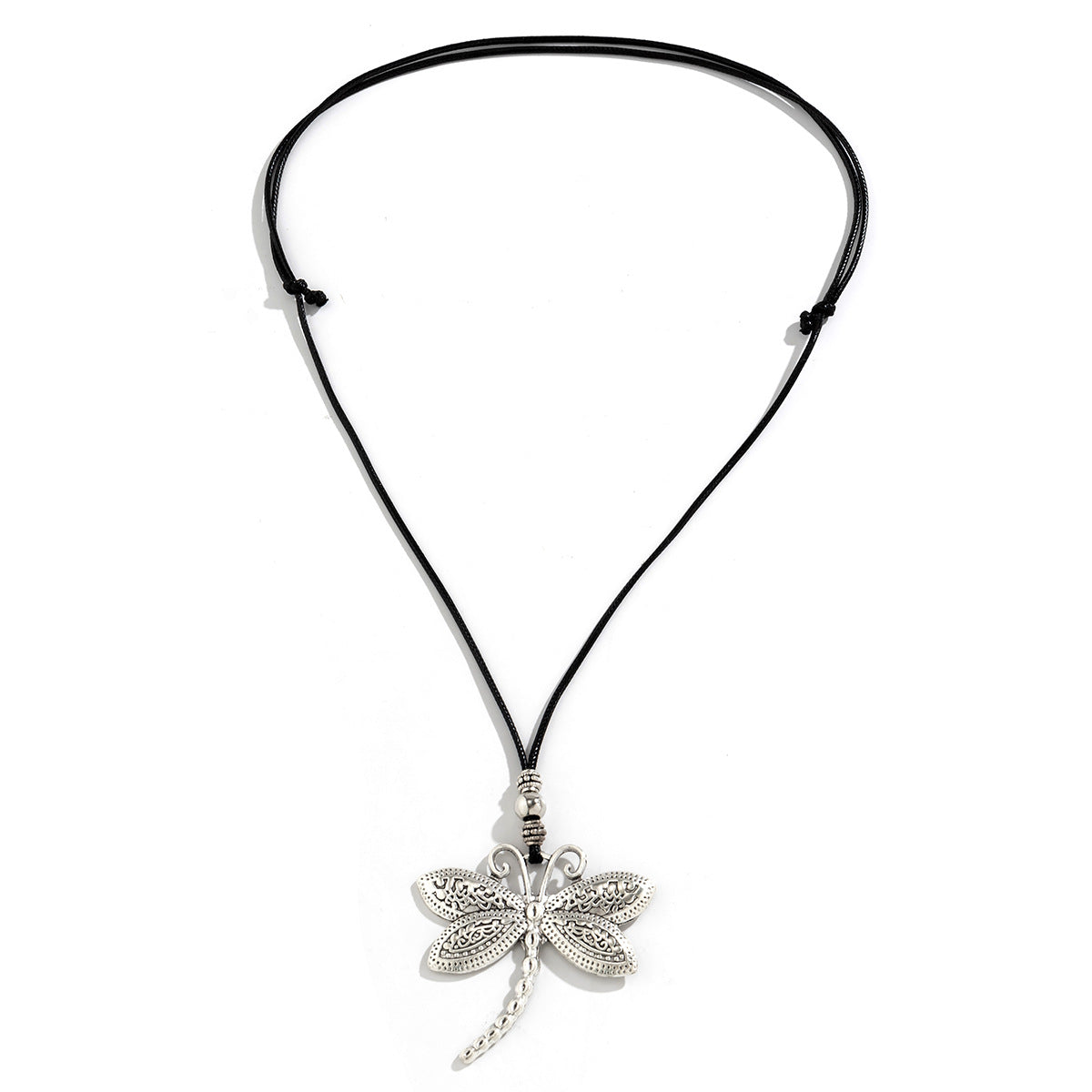 Versatile Alloy Dragonfly Pendant Necklace with Adjustable Animal Design for Women