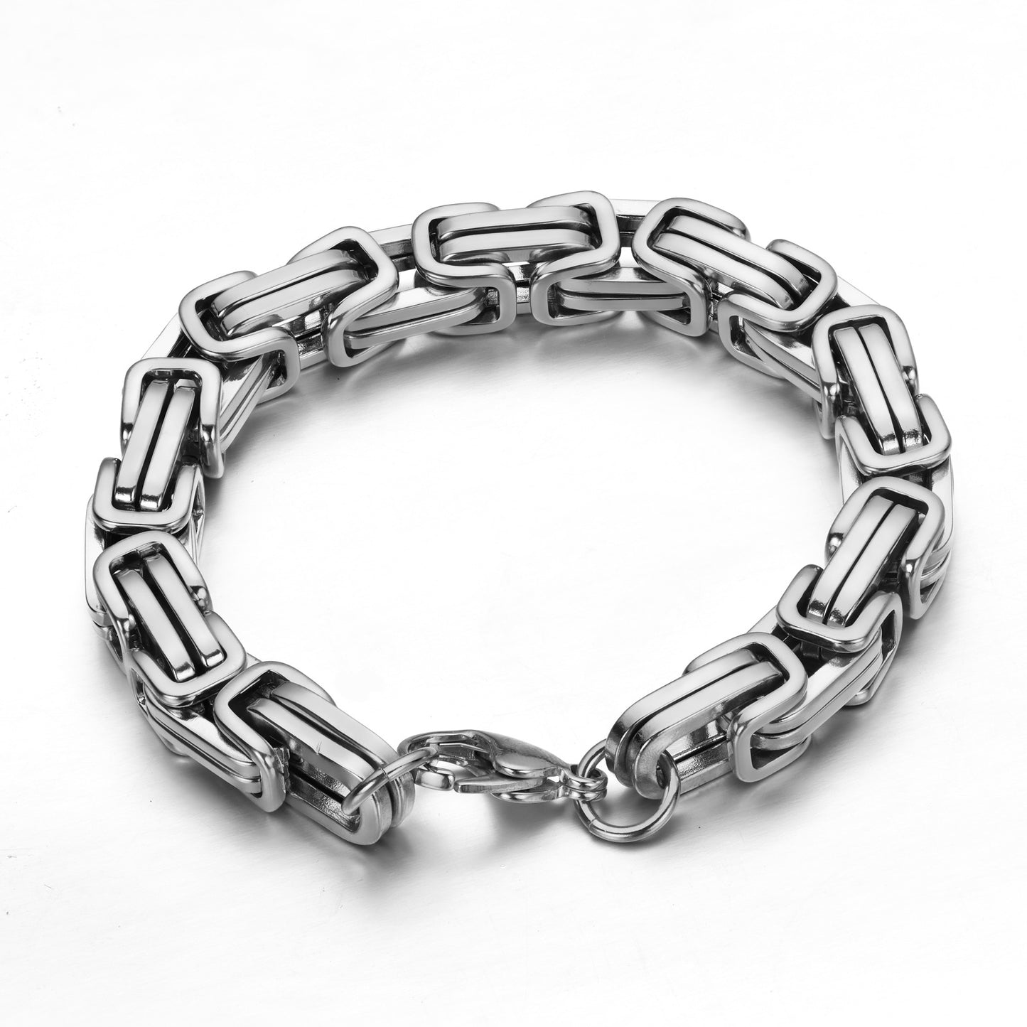 Men's Titanium Steel Urban Locomotive Bracelet - Stylish Hip-Hop Accessory