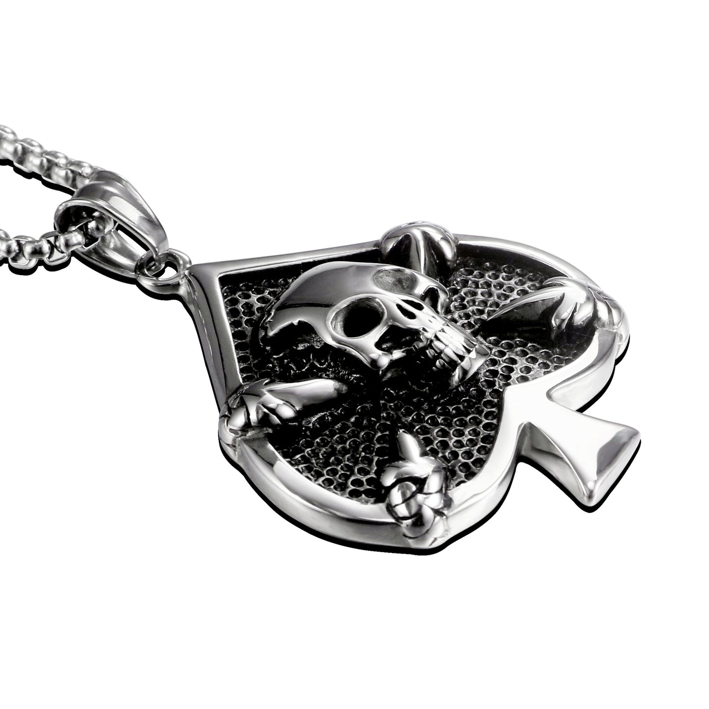 Personalized Retro Titanium Steel Skull Pendant for Men - European and American Fashion