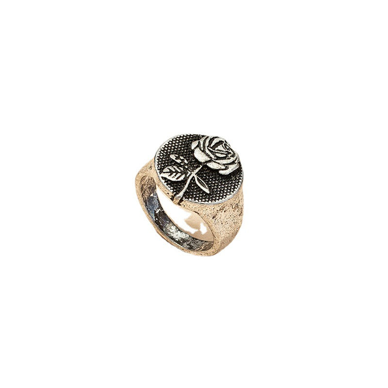 Vintage Floral Cross-Border Ring - Elegant Vienna Verve Collection