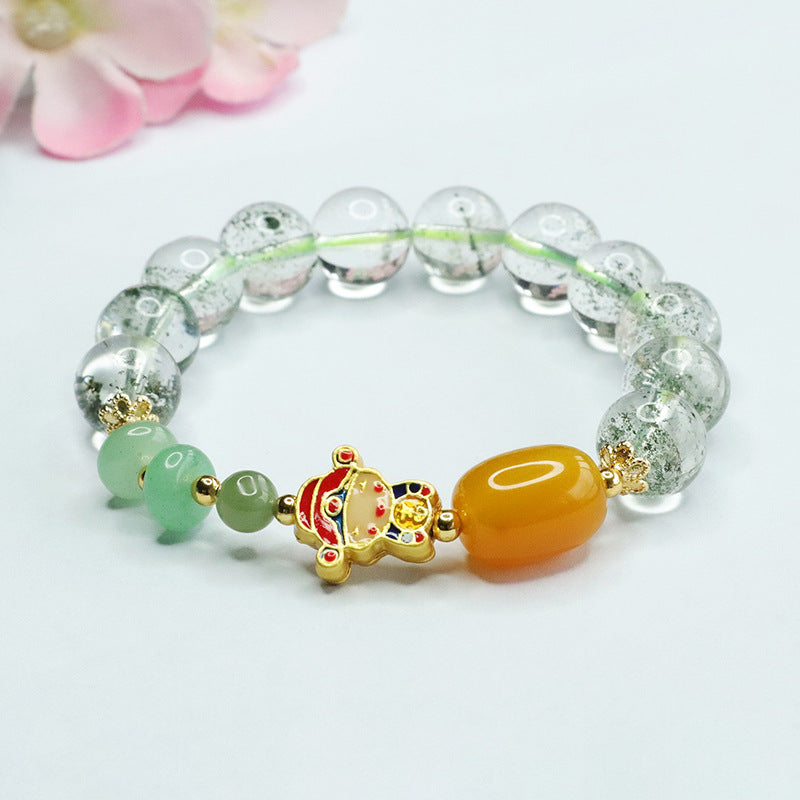 Prosperity Infused Yellow Chalcedony Crystal Bracelet with Wealth Attraction