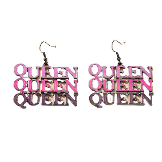 Elegant Vienna Verve Metal Letter Earrings with Gem Detail