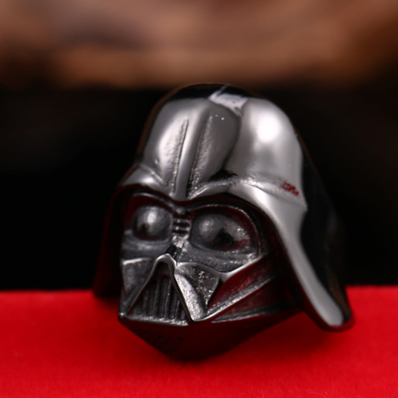 Wholesale Stainless Steel Darth Vader Mask Ring for Men – Electroplated Film and Television Inspired Jewelry