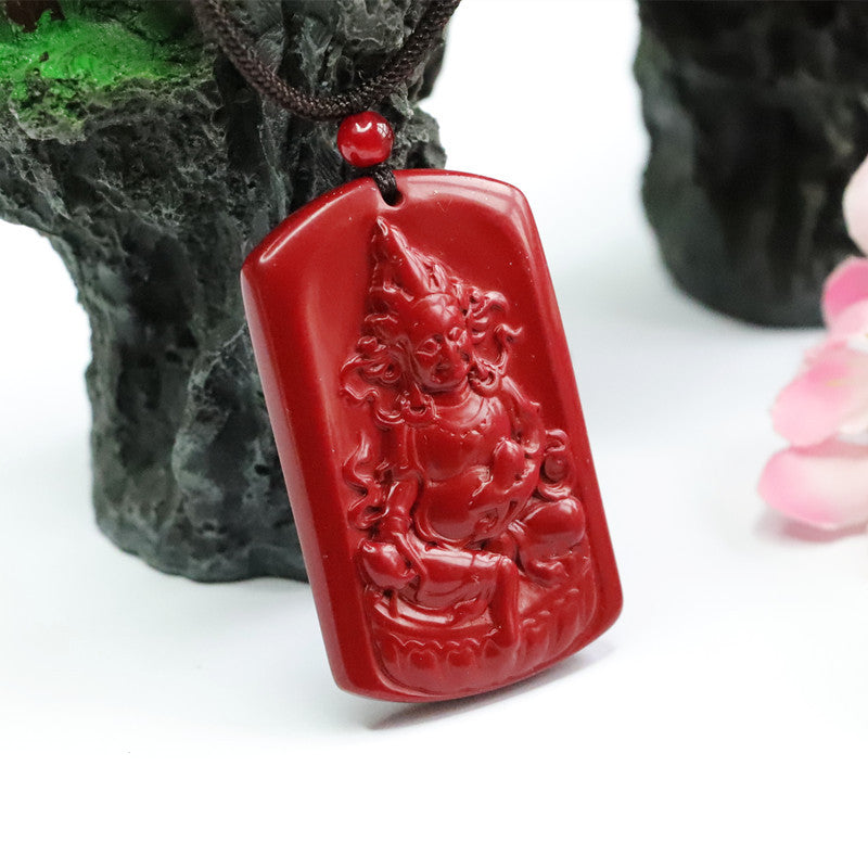 Cinnabar Pendant God of Wealth Pendant