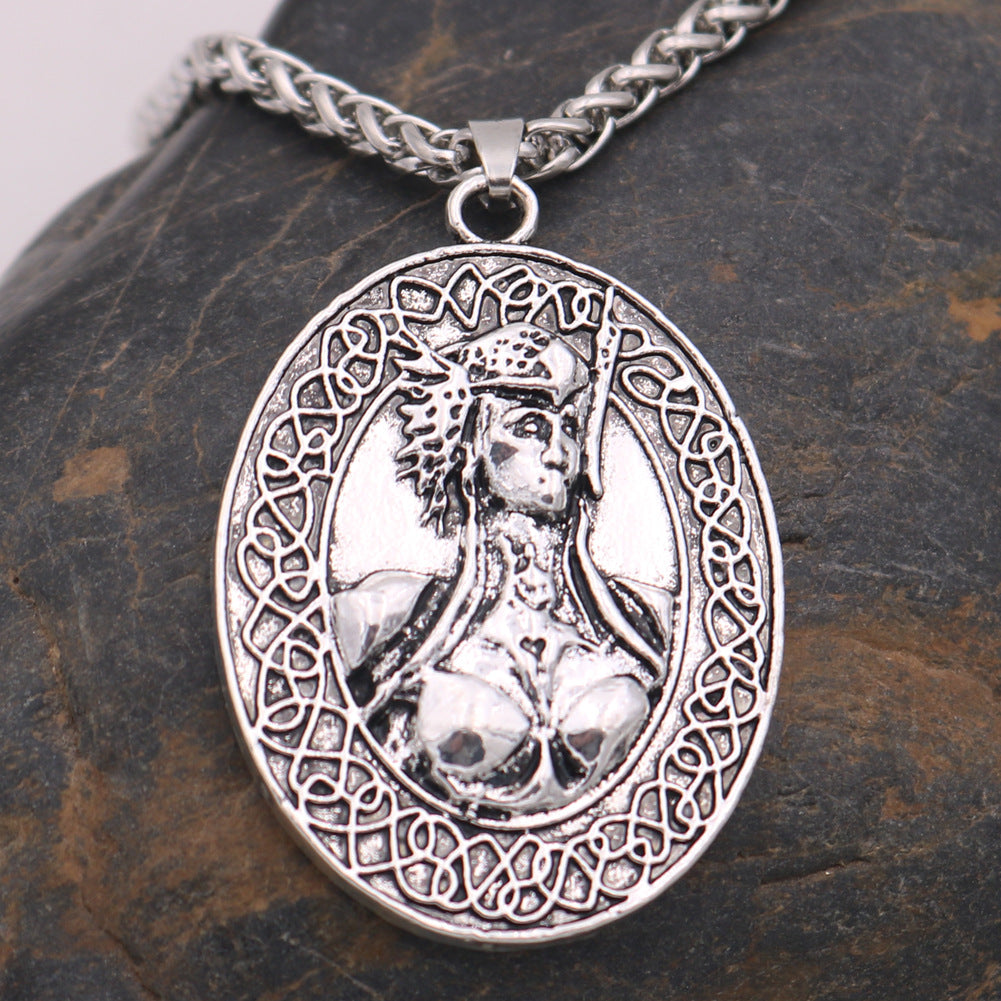 Viking Odina Women's Amulet Pendant Necklace in Norse Legacy Collection