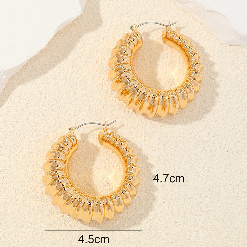 Retro Chic Metallic Thread Earrings for Women - Vienna Verve Collection