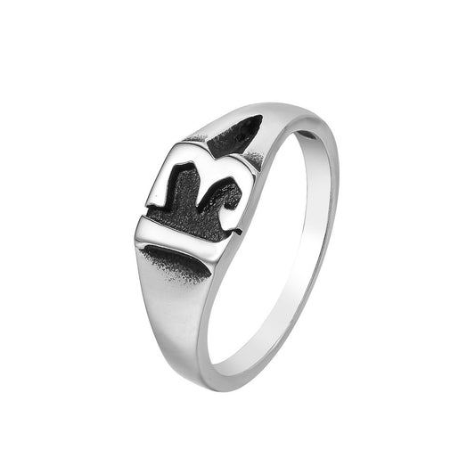 European Retro Men's Titanium Steel Ring - Fashionable Wholesale Jewelry