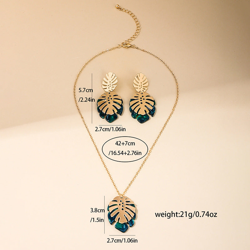 Leafy Charm Jewelry Set - Elegant Vienna Verve Collection