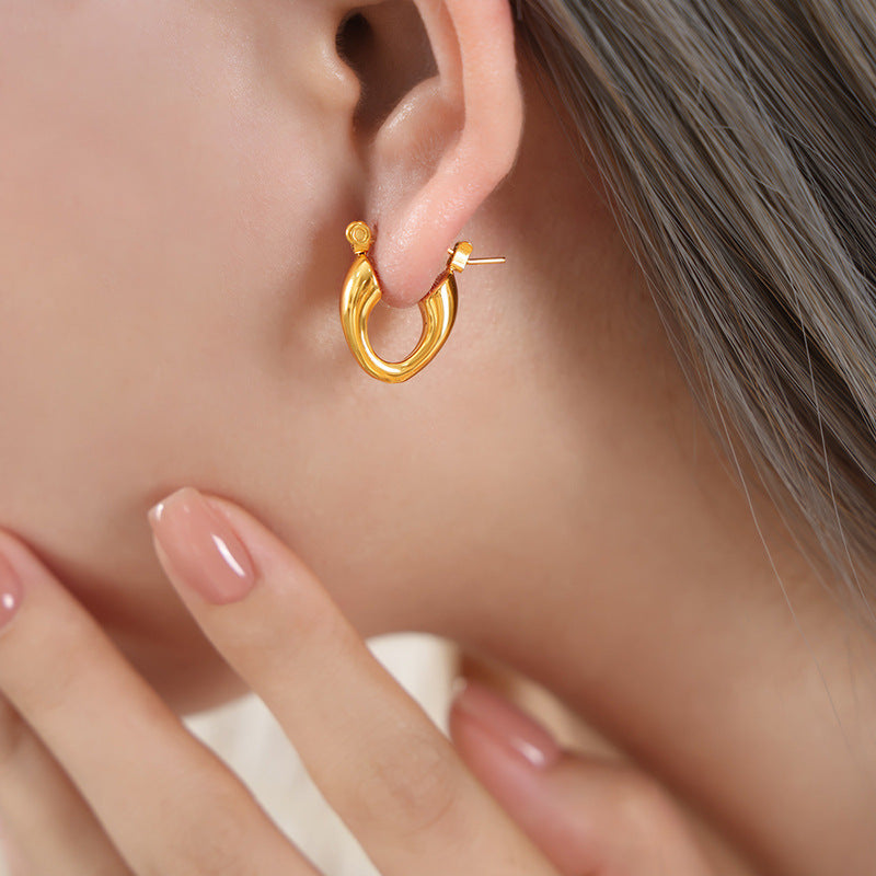 Golden Geometry Earrings - Everyday Genie Collection by Planderful