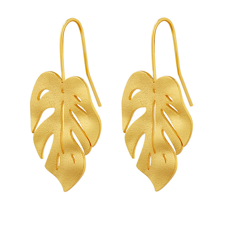 Mori Ins Style Matte Leaf Earrings by Planderful - Everyday Genie Collection