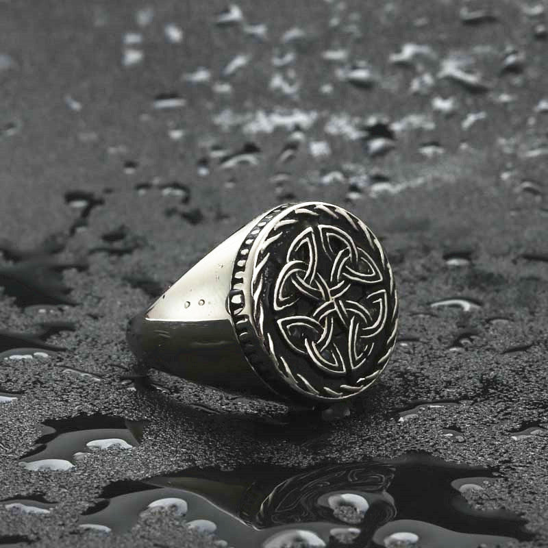 Titanium Steel Engraved Ring for Men - Retro Hipster Punk Design Direct from Manufacturer