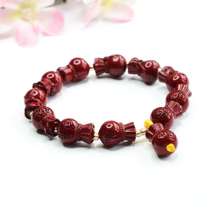 Fortune's Favor Sterling Silver Cinnabar Bracelet