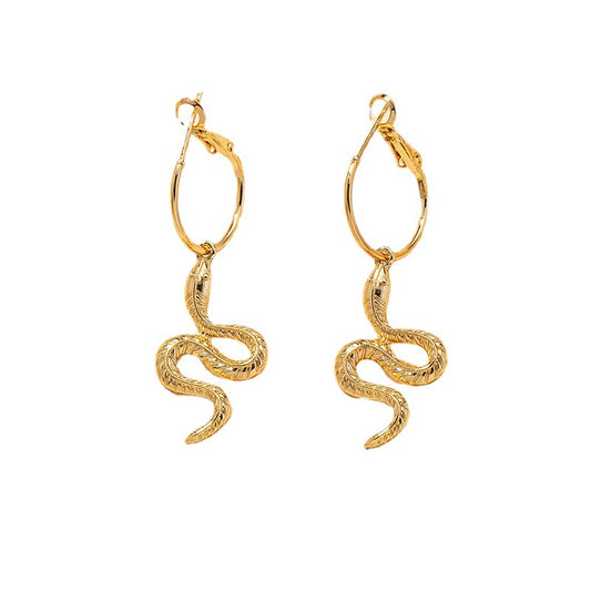 Wholesale Snake Gold Earrings - Vienna Verve Collection