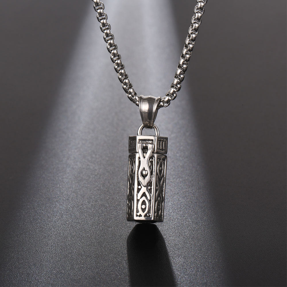 Vintage-Inspired Essential Oil Pendant Necklace for Men and Women