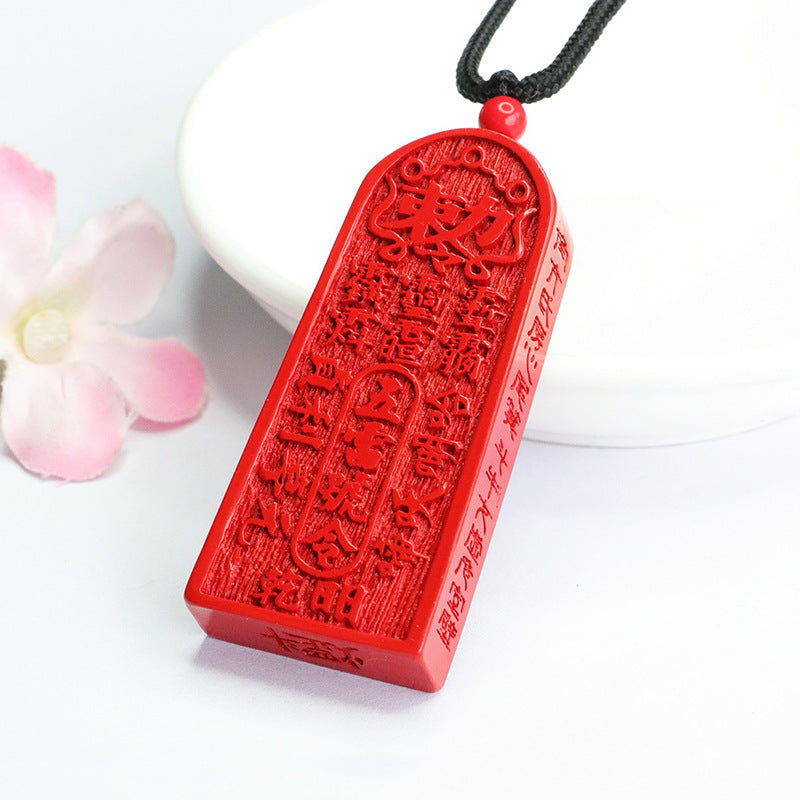 Vermilion Sand Pendant: Symbol of Strength and Prosperity