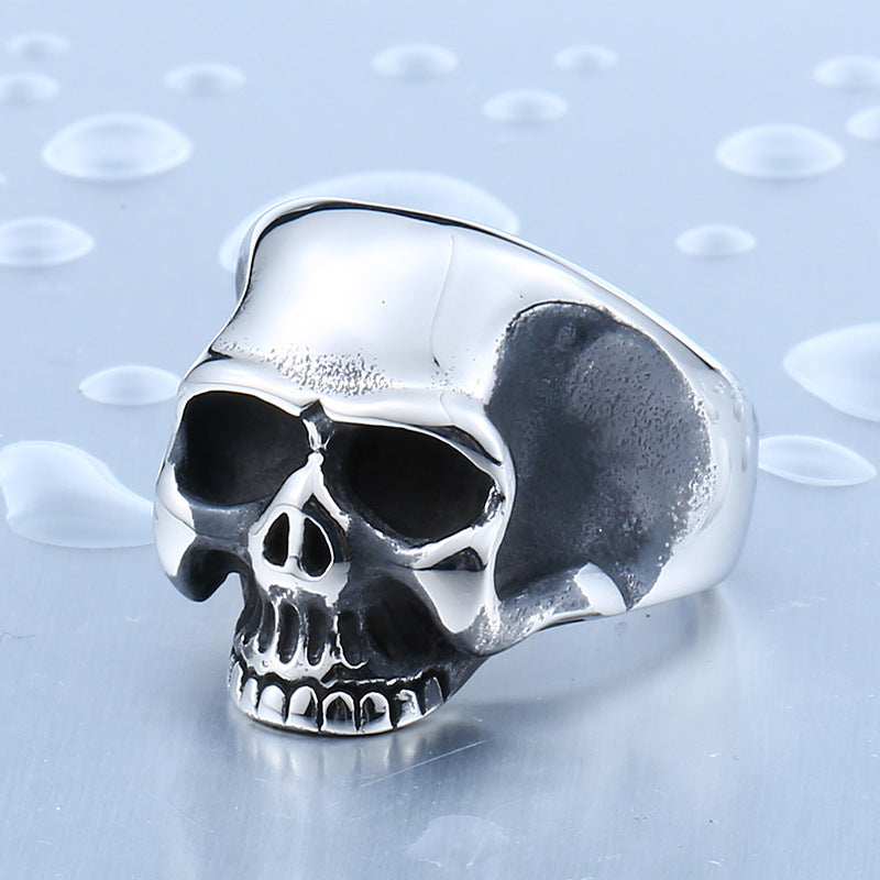 Titanium Steel Men's Skull Ring - Wholesale European & American Jewelry Supply for AliExpress and Amazon