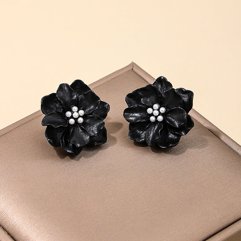 Chic Camellia Flower Earrings - Vienna Verve Collection