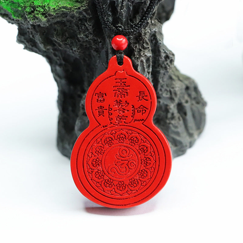 Vermilion Sand Pendant, Red Sand Tai Chi Bagua Gourd Hanging Pendant