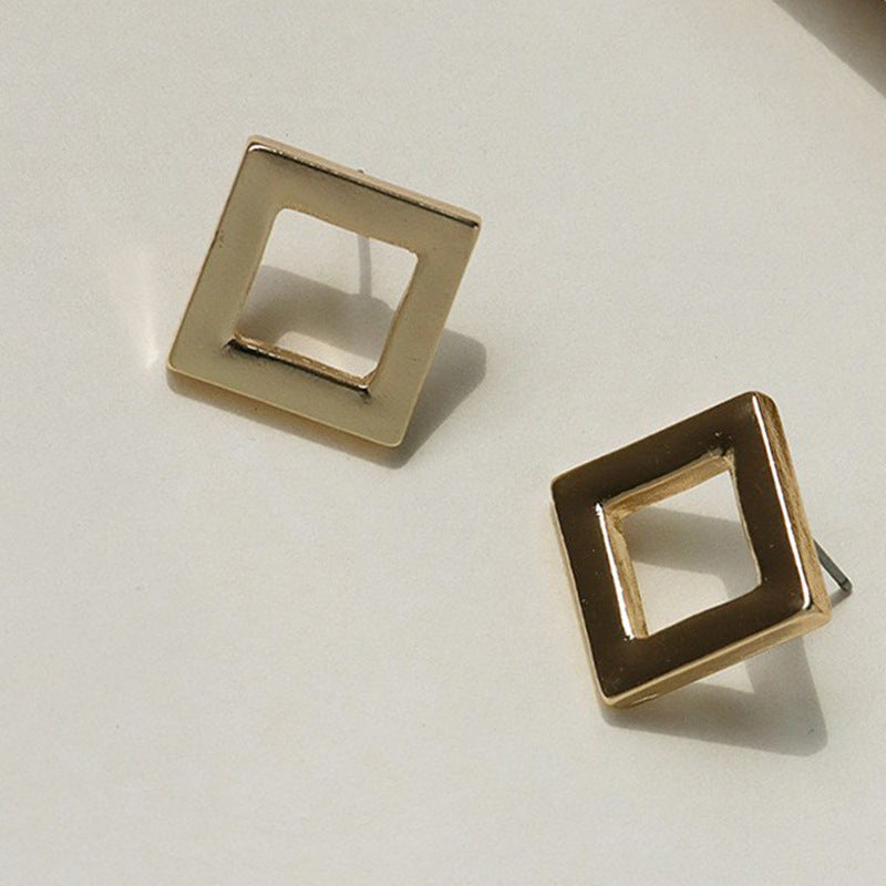 European Chic Square Earrings - Metallic Collection from Vienna Verve